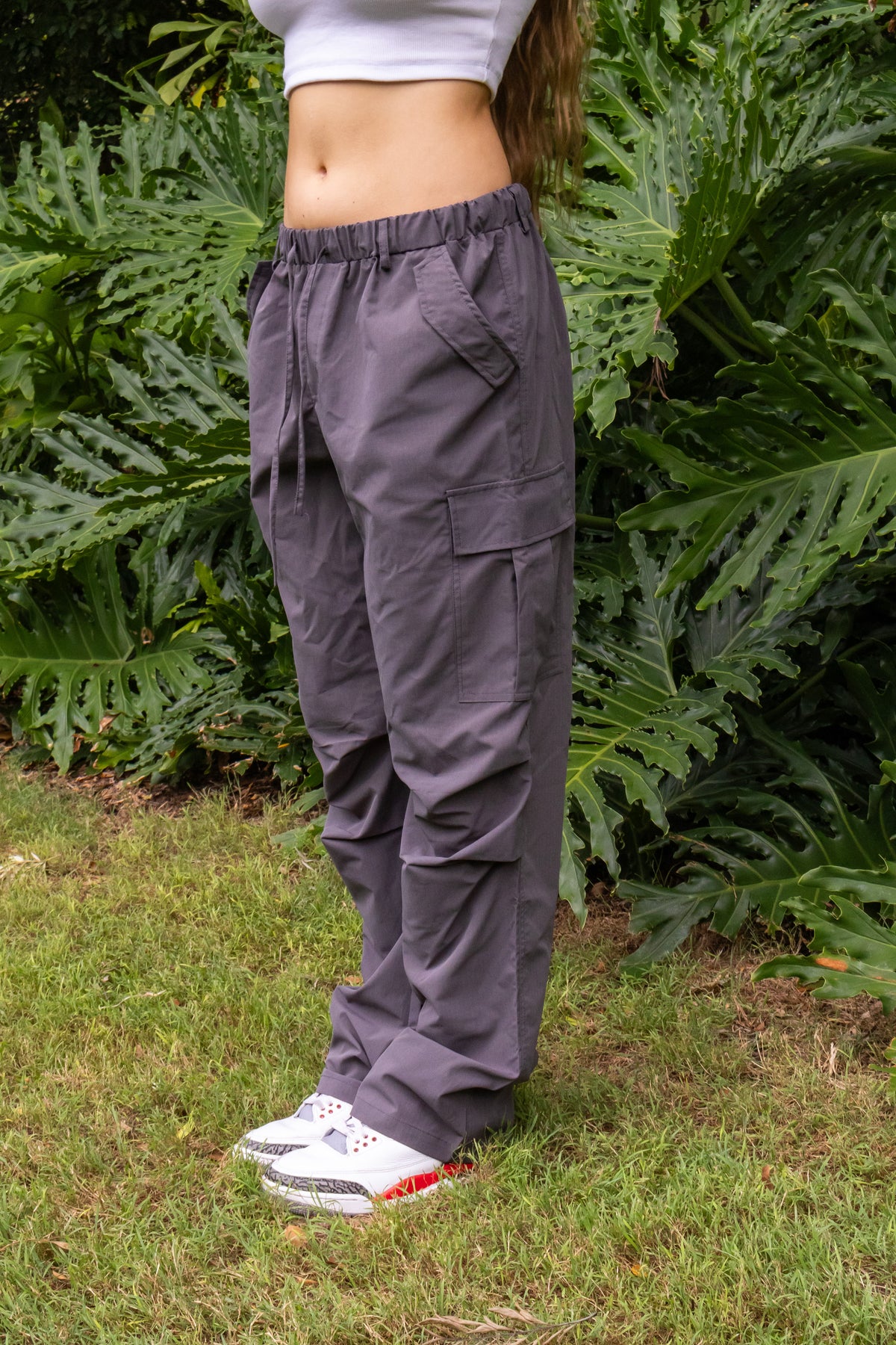 No Vacancy - Wide Legs Parachute Cargo Pants