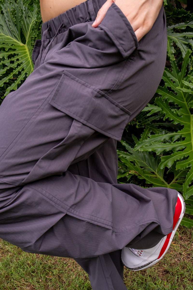 No Vacancy - Wide Legs Parachute Cargo Pants