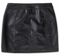 First Row - Leather Racing Mini Skirt