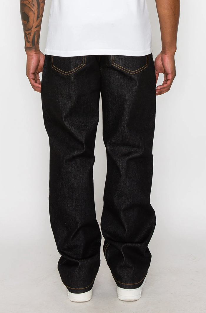 Victorious USA -  Essential Baggy Raw Denim Jeans.