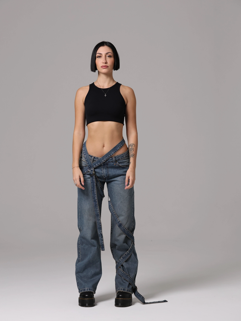 GiSar - Denim cargo jeans